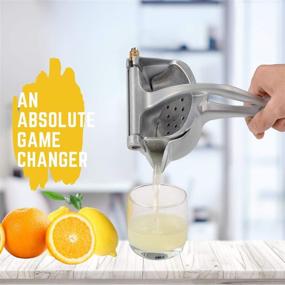 img 3 attached to Portable Fruit Juicer, Manual Squeezer and Press, Ideal for Orange, Lemon, and Melon, with Bonus of 10 Stainless Steel Straws