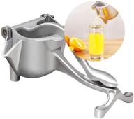 portable fruit juicer, manual squeezer and press, ideal for orange, lemon, and melon, with bonus of 10 stainless steel straws logo