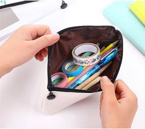 img 3 attached to SUBANG Canvas Pencil Case Makeup Bag Cosmetic Bag - Pack of 6