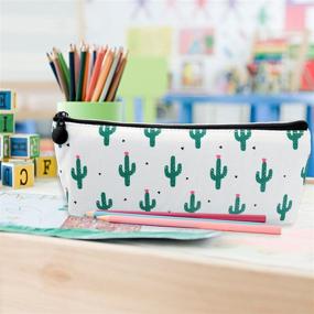 img 1 attached to SUBANG Canvas Pencil Case Makeup Bag Cosmetic Bag - Pack of 6