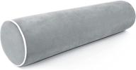 🌛 cylinder pillows: optimal neck and shoulder pain relief, cervical and lumbar traction. ergonomic design for neck physical therapy, supporting spine health. measurements: 4x17 inches (gray) logo