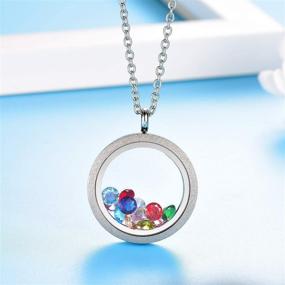 img 3 attached to 📿 Stainless Floating Necklace Birthstones Boys' Jewelry – EVERLEAD Exclusive Collection