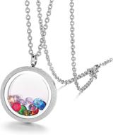 📿 stainless floating necklace birthstones boys' jewelry – everlead exclusive collection logo