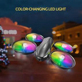 img 3 attached to Tomzon A31 Mini RC Drones Toy for Kids - 7 Colors LED Light, 3 Speeds Adjustment, 3D Flips, Headless Mode, Altitude Hold, Remote Control, Gifts for Beginner Boys Girls - Includes 2 Batteries