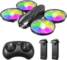 img 4 attached to Tomzon A31 Mini RC Drones Toy for Kids - 7 Colors LED Light, 3 Speeds Adjustment, 3D Flips, Headless Mode, Altitude Hold, Remote Control, Gifts for Beginner Boys Girls - Includes 2 Batteries