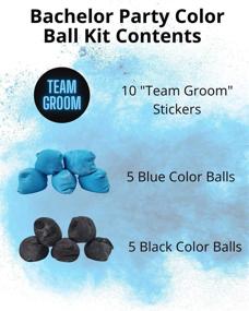 img 3 attached to 🎉 Chameleon Colors Bachelor Party Color Powder Kit - 5 Blue and 5 Black Color Balls - Exciting Bachelor Party Games - Colorful War for the Last Fling Before the Ring - Includes Instructions
