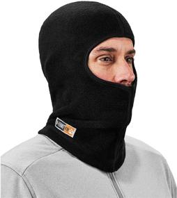 img 4 attached to 🔥 FR Rated Balaclava: Thermal Fire Resistant Modacrylic Fleece Winter Face Mask by Ergodyne N-Ferno 6828, Black