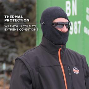img 1 attached to 🔥 FR Rated Balaclava: Thermal Fire Resistant Modacrylic Fleece Winter Face Mask by Ergodyne N-Ferno 6828, Black