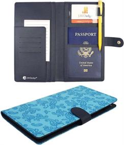 img 1 attached to JAVOedge Blocking Passport Matching Turquoise Travel Accessories