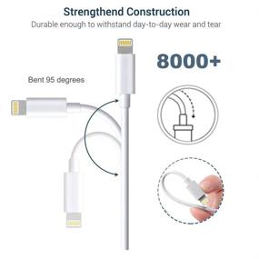 img 2 attached to 📱 Набор зарядки для iPhone высокой скорости - 4PACK 3/3/6/6футовые USB-кабели для зарядки iPhone 11 Pro Max XS XR X 8 7 6S 6 Plus SE 5S - включен быстрый кабель для передачи данных