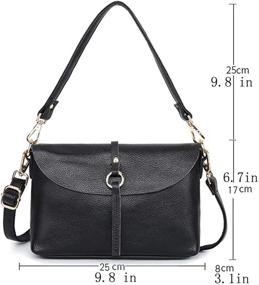 img 1 attached to Crossbody Shoulder Lightweight Handmade Handbags Black Zp