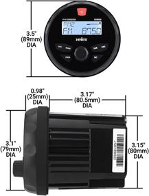 img 3 attached to 🚤 Высокопроизводительный водонепроницаемый Bluetooth морской цифровой медиа-стереоприемник для лодок, гольф-карт, квадроциклов, ГРК и гидромассажных ванн - потоковая передача музыки через MP3, AM/FM радио и USB.