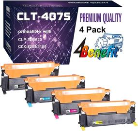img 4 attached to 🖨️ 4Benefit Compatible CLT-407S Toner Cartridge Pack (1BK+CYM) for CLX-3185FW 3185N CLP-320N CLP-321N CLP-325W Printer