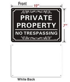 img 2 attached to 🚫 Professional Weatherproof Trespassing Signs: Guaranteed Protection