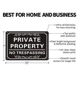 img 1 attached to 🚫 Professional Weatherproof Trespassing Signs: Guaranteed Protection