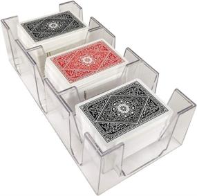 img 3 attached to Clear Canasta Playing Card Tray - Yuanhe 9 Deck