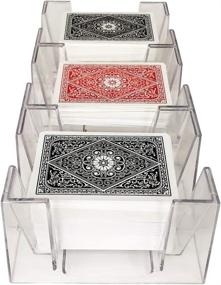 img 1 attached to Clear Canasta Playing Card Tray - Yuanhe 9 Deck