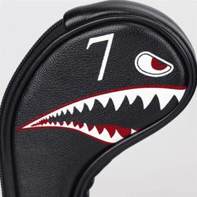 img 2 attached to 10pcs/Set Shark Golf Club Iron Head Covers with Numbered Sides - Zipper Closure for Right & Left Handed Golfers