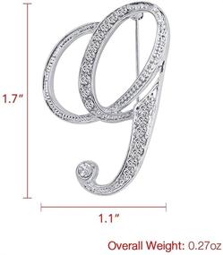 img 3 attached to 🔤 English Letters Plated Metal Crystal Lapel Pin Brooches Collar Set - XGALA 3 Pieces A to Z 26