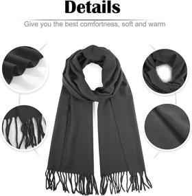 img 3 attached to Women Winter Cashmere Scarf Fashion Women's Accessories and Scarves & Wraps