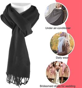 img 2 attached to Women Winter Cashmere Scarf Fashion Women's Accessories and Scarves & Wraps