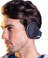weather-proof foldable adjustable men's earmuffs: ultimate warmth & style logo