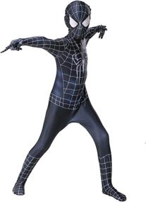 img 2 attached to 🦸 YUNFENG Superhero Bodysuit Halloween Costumes for Dress Up, Pretend Play, and More