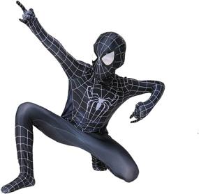 img 4 attached to 🦸 YUNFENG Superhero Bodysuit Halloween Costumes for Dress Up, Pretend Play, and More