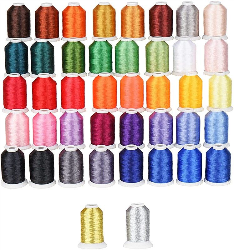 ThreadNanny 63 Brother Colors Embroidery Thread Set 40wt Polyester