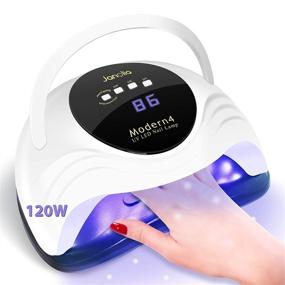 img 4 attached to 💅 Janolia 120W UV LED Nail Lamp, Fast Nail Dryer for Gel Polish Art, Professional Salon & Home Use with 4 Timer Setting Auto Sensor and Over-Temperature Protection