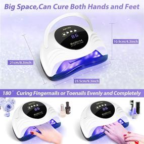 img 2 attached to 💅 Janolia 120W UV LED Nail Lamp, Fast Nail Dryer for Gel Polish Art, Professional Salon & Home Use with 4 Timer Setting Auto Sensor and Over-Temperature Protection