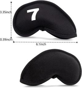 img 2 attached to AUEAR Set of 11 Black Neoprene Golf Head Covers for Irons and Putters - Fits All Brands