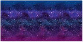 img 2 attached to Космическая галактическая фоновая декорация Beistle: идеальный фон для фото в стиле космоса, подходит для дня рождения, размером 4' x 30', синий/фиолетовый/белый
