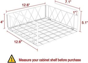 img 3 attached to 📦 Bextsrack Under Shelf Basket, 2 Pack Wire Under Cabinet Storage Shelf - Ideal Kitchen Pantry Hanging Organizer Baskets in White