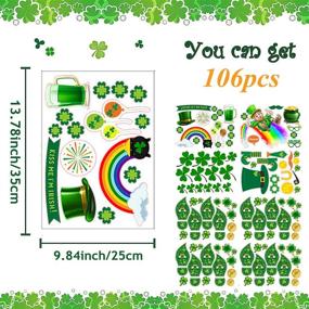 img 3 attached to 🍀 106 Pieces St. Patrick's Day Shamrock Window Clings - 8 Sheets of Festive Stickers for Party Decorations and Ornaments