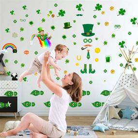 img 2 attached to 🍀 106 Pieces St. Patrick's Day Shamrock Window Clings - 8 Sheets of Festive Stickers for Party Decorations and Ornaments