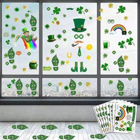 img 4 attached to 🍀 106 Pieces St. Patrick's Day Shamrock Window Clings - 8 Sheets of Festive Stickers for Party Decorations and Ornaments