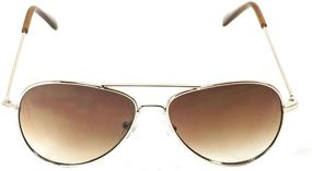 img 1 attached to Cool and Trendy Kids Aviator Sunglasses: Stylish Eye Protection for Youngsters