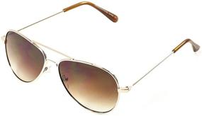 img 2 attached to Cool and Trendy Kids Aviator Sunglasses: Stylish Eye Protection for Youngsters