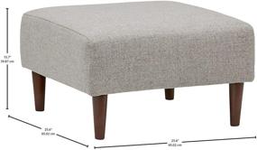 img 1 attached to Rivet Mid Century Ottoman Dark Grey Furniture in Accent Furniture