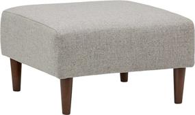 img 4 attached to Rivet Mid Century Ottoman Dark Grey Furniture in Accent Furniture