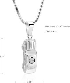 img 3 attached to 🚗 Little Car Shape Urn Pendants for Ashes - Cremation Jewelry Holder | Memorial Keepsake Necklace | Cool Urn Necklace for Ashes