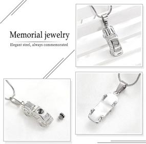 img 1 attached to 🚗 Little Car Shape Urn Pendants for Ashes - Cremation Jewelry Holder | Memorial Keepsake Necklace | Cool Urn Necklace for Ashes