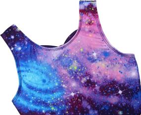 img 1 attached to 🤸 JESKIDS Gymnastics Leotards for Girls with Shorts – Dance Biketards for Tumbling + Matching Hair Scrunchie – Ages 3-11 Years