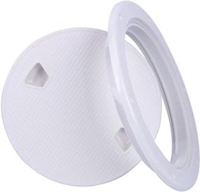 img 2 attached to 🚤 Enhance Your Boat's Safety and Convenience with Amarine Made 2 Pack of Non Slip Inspection Hatches, Featuring Detachable Covers and Easy Installation on Deck Plates