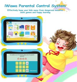 img 3 attached to 📱 Tokecy Kids Tablet: 8 Inch Android 11 Tablet for Children with IWAWA Parental Control, Educational Games, and Dual Camera - Blue