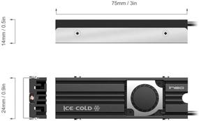 img 1 attached to Heatsinks Ineo C2600 с вентилятором алюминиевыми M.2 NVME SSD и чистым медным полоской.