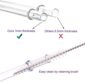 img 2 attached to Dakoufish 13 Inch Clear Tritan Straws: Extra Long, 🥤 Reusable, Perfect for 32-100 OZ Bottles - 12pk + Cleaning Brush