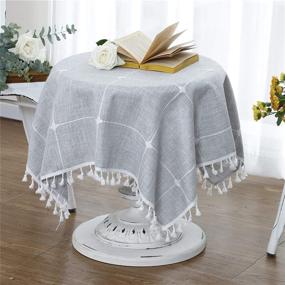 img 4 attached to 🍀 LUCKYHOUSEHOME Embroidered Tablecloth for Tabletop Décor - Enhanced SEO