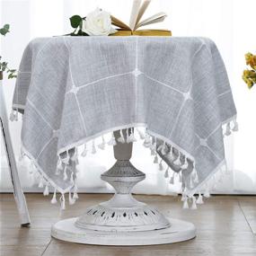 img 3 attached to 🍀 LUCKYHOUSEHOME Embroidered Tablecloth for Tabletop Décor - Enhanced SEO